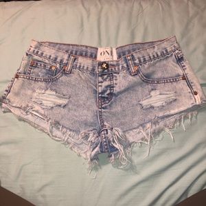 ONE by one teaspoon jean shorts